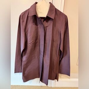 Chicos plum colored silk blouse